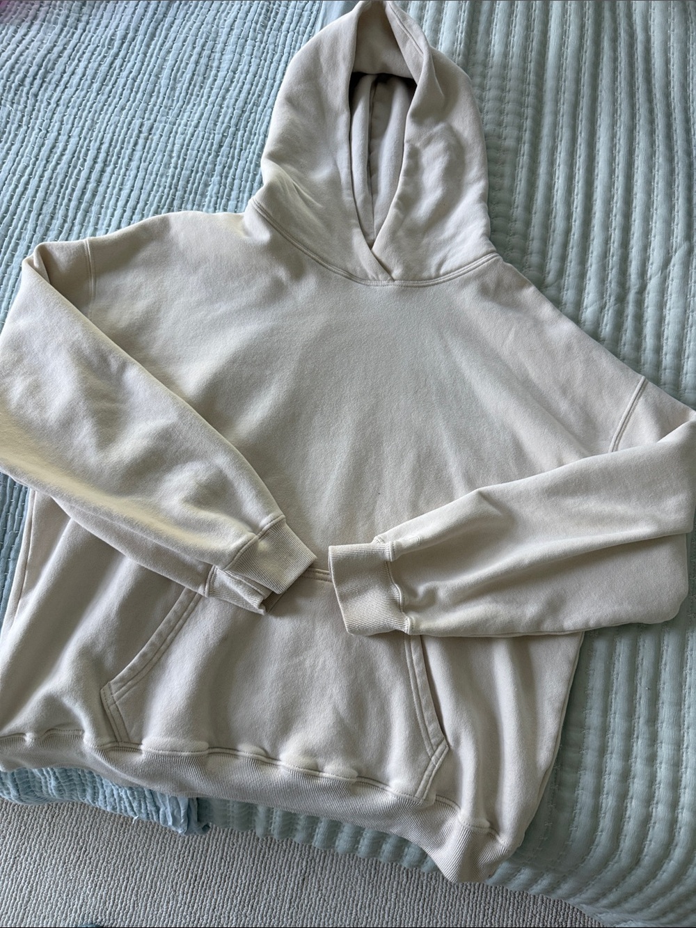 Hollister Light Cream Hooded Sweatshirt